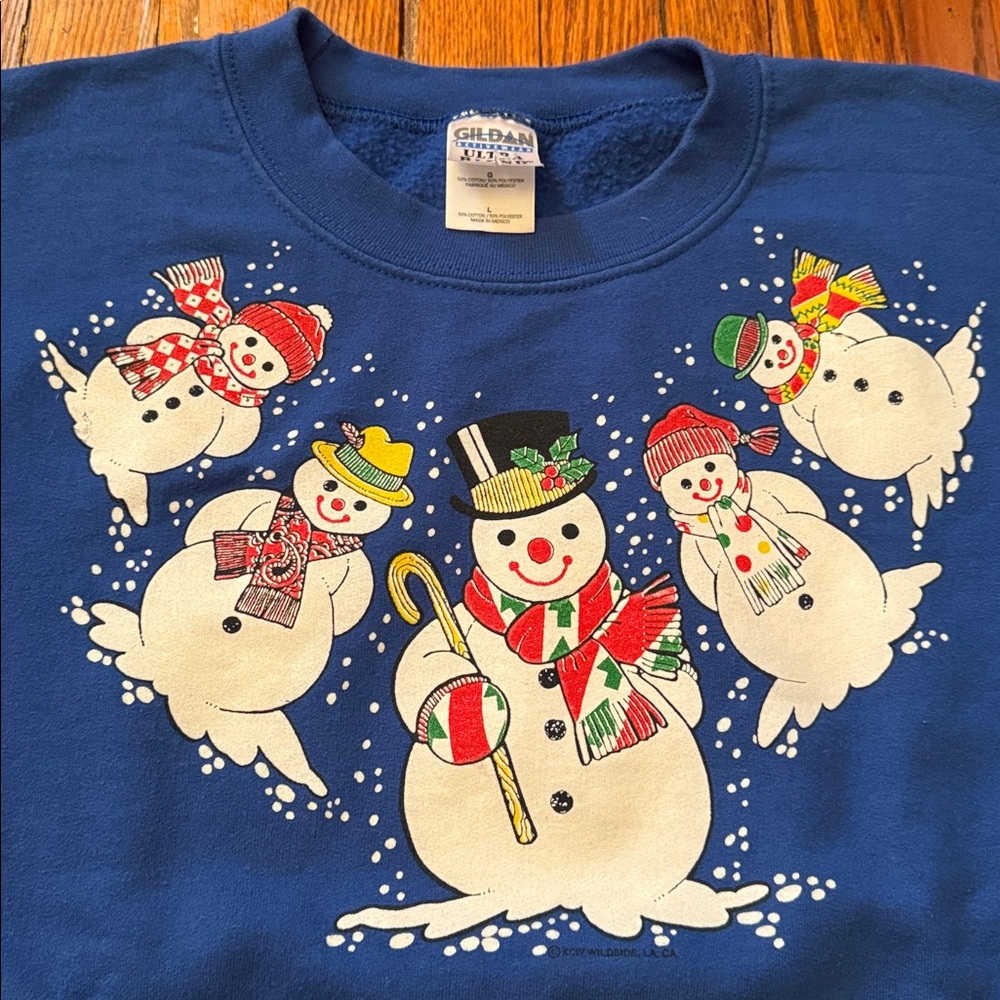 90’s Snowman Christmas Vintage Crewneck Sweater - Picture 2 of 12